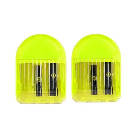 Doms Double Hole Neon Colored Pencil Sharpeners Pack Of 2 - SCOOBOO - Doms