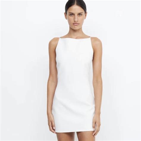 Bec and bridge Grace Boatneck mini dress in white.... - Depop