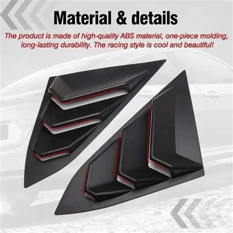Polo Rear Window Vent Outlet Louver Fender Trim Glossy Black Polo ...