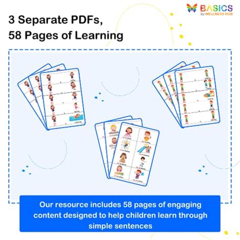 Simple Sentences with Actions: Boy and Girl Singular PDF