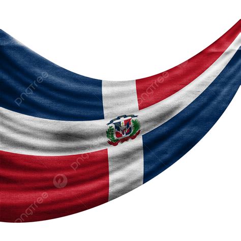 Dominican Republic Flag Waving With Texture, Dominican Republic, Flag ...