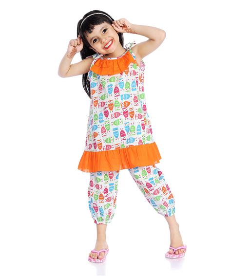 Buy Little Pockets Store White Frilled Cute Spaghetti Top & Capri Set ...