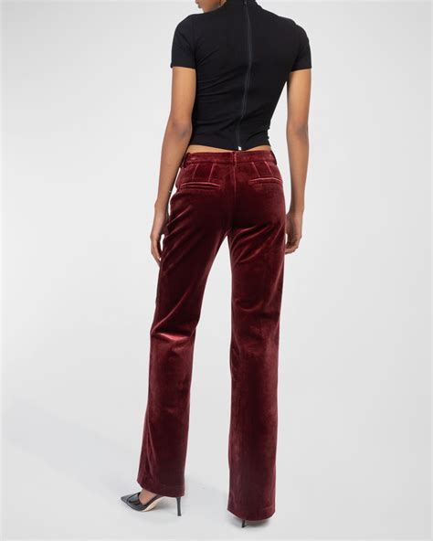Ronny Kobo Maura Wide-Leg Velvet Pants | Neiman Marcus
