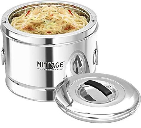 Mintage Stainless Steel Hot Pot (10 Liters) Sambar Pot | Keeps Food Hot ...