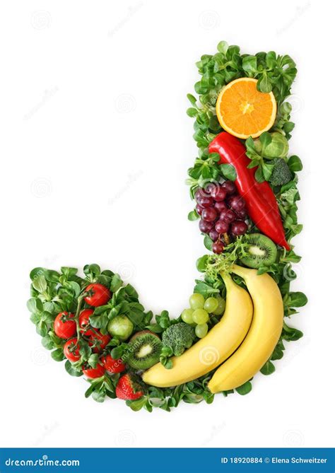 Alfabeto De La Fruta Y Verdura Foto de archivo - Imagen de frescura ...