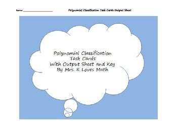 Image result for Polynomial Classification Worksheet