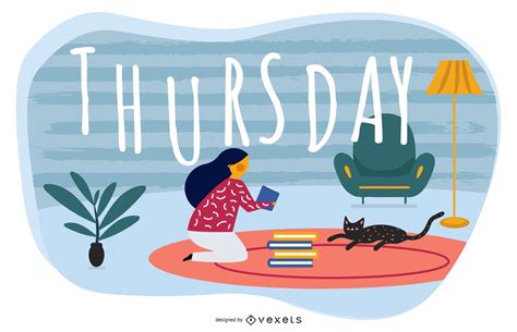 Descarga Vector De Diseño De Ilustración De Dibujos Animados De Jueves