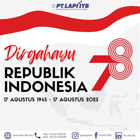 The 78th Independence Day of the Republic of Indonesia | PT LAPI ITB ...