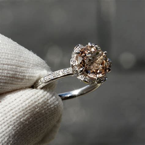 8mm morganite hot sale
