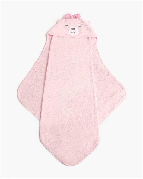 Mila Baby Beary Cute 100% Cotton Woven Towel- Pink