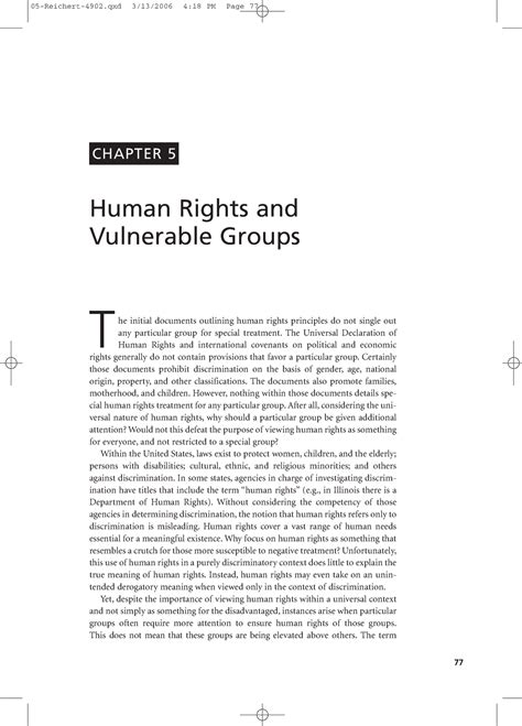 11973 Chapter 5 - WOmen and child - 77 Human Rights and Vulnerable ...