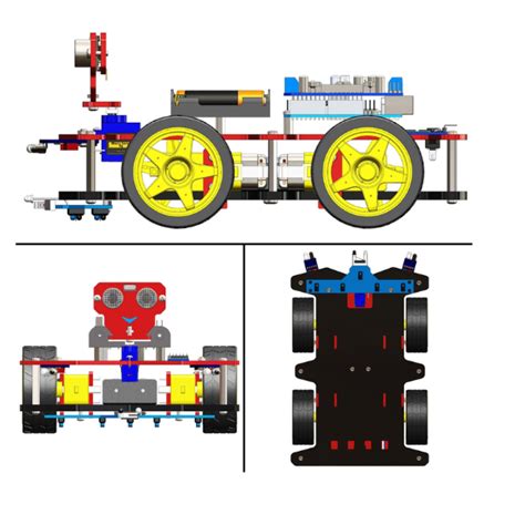 Multifunctional 4WD DIY Smart Arduino-based Robotics Car Kit