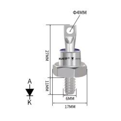 ZX70-12 70A 1200V Metal Screw Diode - Anode