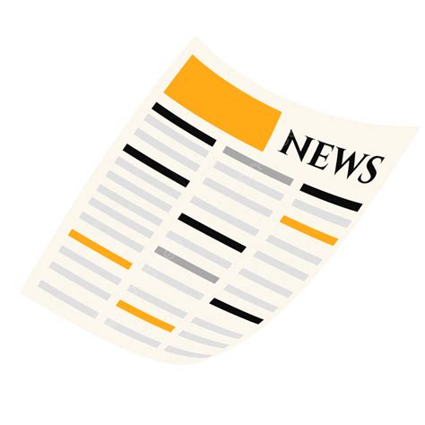 Newspaper Clippings PNG Transparent, Light Color Cartoon Newspaper Clip ...