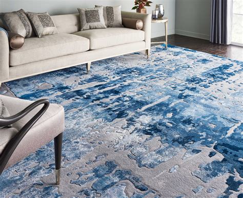 Prismatic PRS10 Blue Grey Rug - Modern Abstract Design