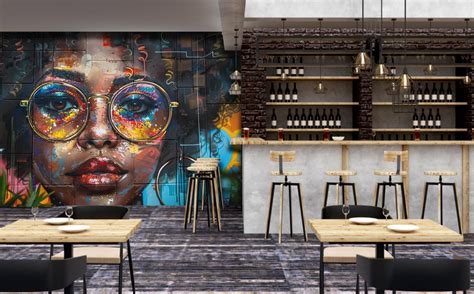 Shining Colourful Girl Face Bar Wallpaper – Myindianthings