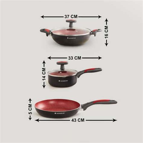 WONDERCHEF 5-Pc. Burlington Cookware Set | Red
