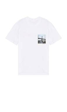 Helmut Lang Postcard Skyline Short Sleeve T-Shirt in White | REVOLVE