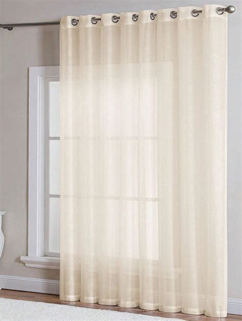 1pc Apricot Sheer Curtain, Lightweight Fine Breathable Dust-Proof ...