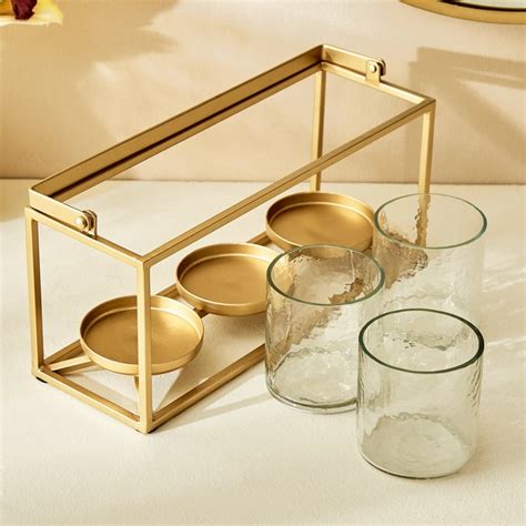Buy Splendid Gold Rush Metal Multi T-Light Holder from Home Centre at ...