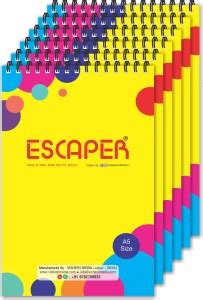 ESCAPER Regular Notepads (Pack Of 6 Notepads - Ruled - A5 Size - 8.5 x ...
