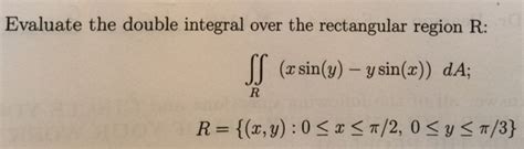 Image result for Double Integral Over a Rectangular Region Formula