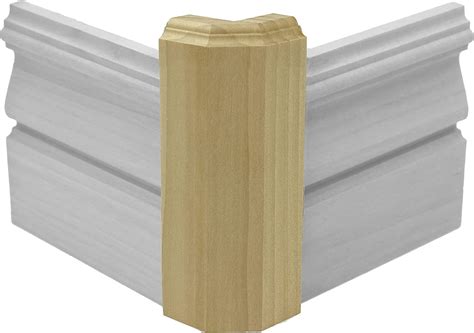 1 3/4" x 1 3/4" x 6" Poplar (Paint Grade) Square Outside Corner Base ...