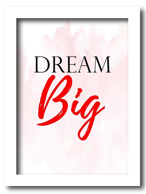 AR Creative Dream Big - Motivational Quote Framed Wall Poster ...