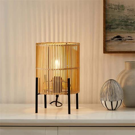 Rattan Table lamp for Living room | Bamboo Bedside table lamp -Artina ...