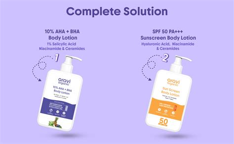 10% AHA + 1% BHA Body Lotion For Exfoliation - 200ml – Aravi Organic