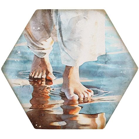 Coaster-Honeycomb-Jesus On Water (4.5 x 3.785) by The Good Shepherd ...