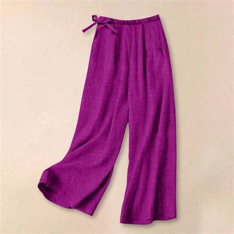 SELONE Pink Palazzo Pants Women Plus Size Lounge Pants with Pockets ...