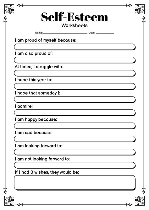 Printable Self Esteem Activities - Google Calendar Alternatives