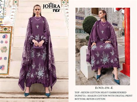 Johra Tex JT-194 E Viscose Rayon Pakistani Suit - Amrah Wholesale