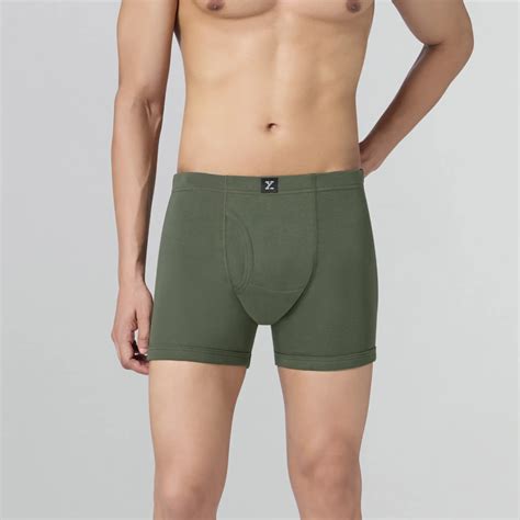 Nova Cotton Boxer Briefs (Inner Elastic) - Olive Green – XYXX Apparels