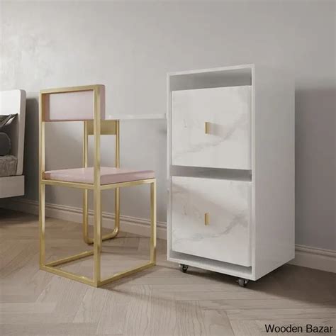 Modern Folding Desk White Extendable Writing Desk with Cabinet & Chair ...