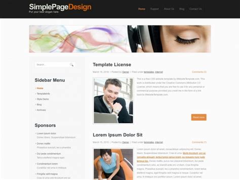 Image result for Simple Web Page Sample Design