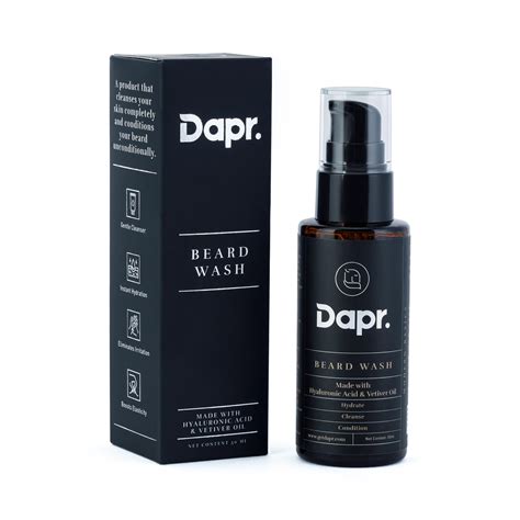 Dapr. Beard Wash (50 ml) |Made with Hyaluronic Acid & Vetiver Oil ...