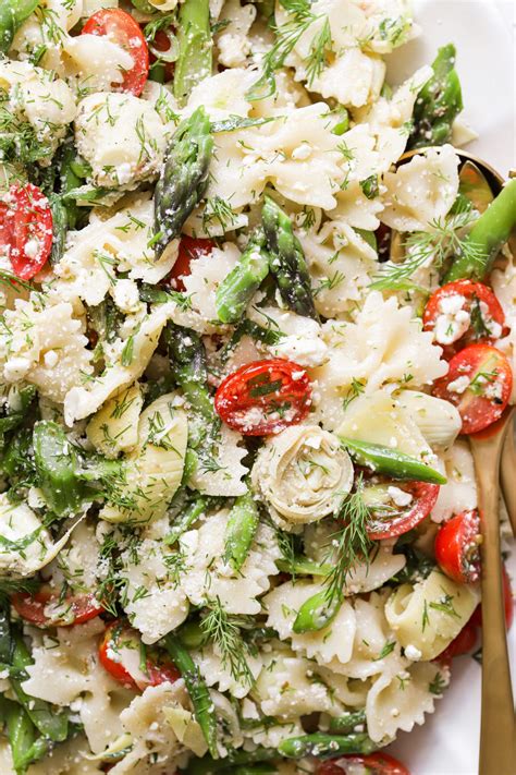 15-Minute Artichoke & Asparagus Pasta Salad - The Natural Nurturer
