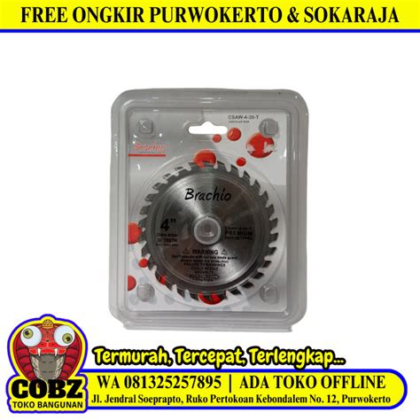 Jual 4 IN x T 30 / BRACHIO Circular Saw Mata Gerinda Potong Kayu Wood ...