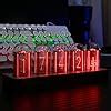 ClocTeck Nixie Tube Clock Wooden Digital Clock for Bedroom, Easy Alarm ...