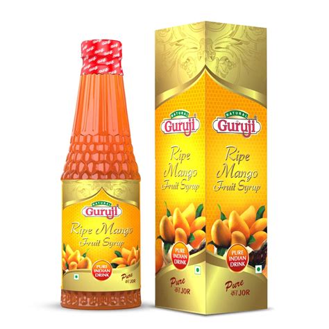 Jai Guruji Ripe Mango Fruit Syrup Sharbat Instant Refreshing Drink For ...