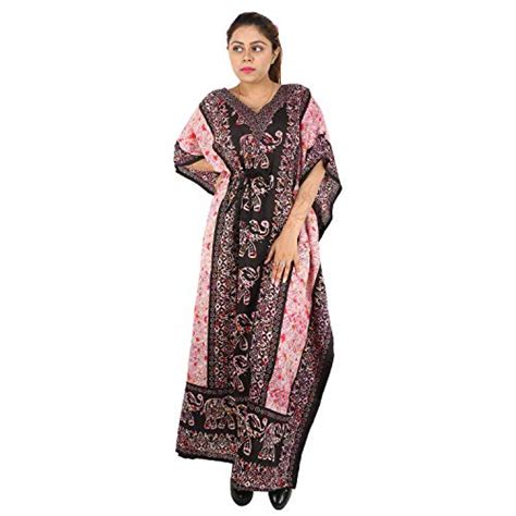 Buy WAYDEAL Western Gown Cover up Ladies Kaftan Nighty Maxi Dress V ...