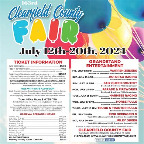 Home - 163rd Clearfield County Fair