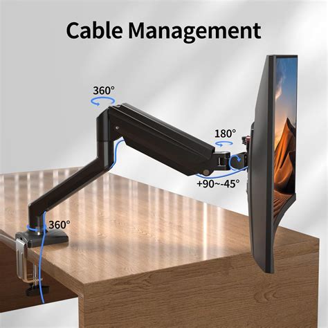 Gas Spring Monitor Stand | Single Screen (Clamp & Grommet Mount) | G3 ...