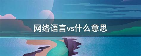 网络语言vs什么意思 - 业百科