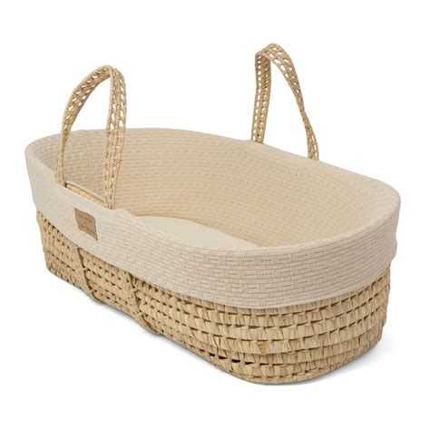 Organic Knitted Palm Moses Basket | Moses Baby Baskets & Bassinets ...