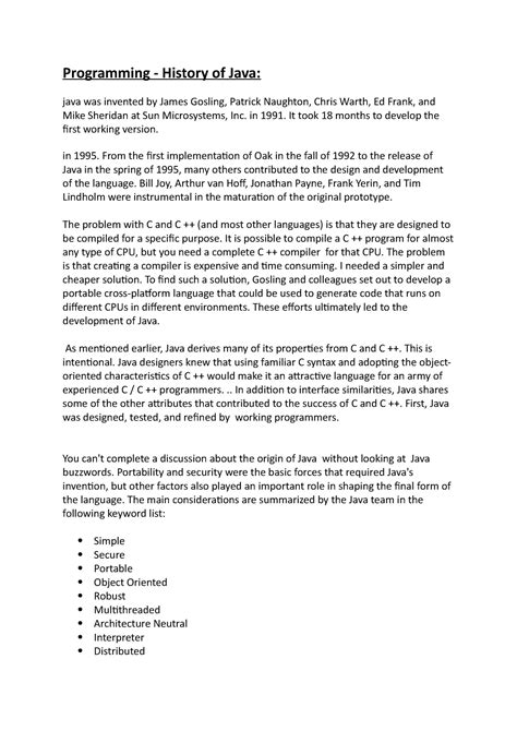 Image result for The First Version of the Java Programming Language