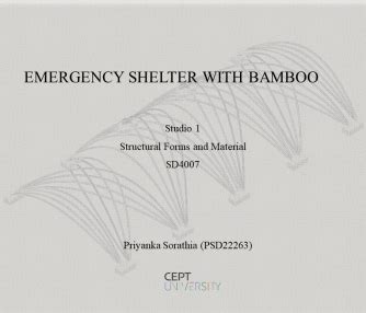 Emergency shelter with Bamboo | CEPT - Portfolio