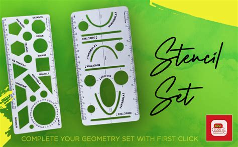 FIRST CLICK Shapes Stencil & Parabola Templates Stencil Director ...